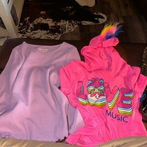 Jumping Beans Pink and Purple Long Sleeve Tees